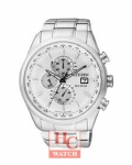 Citizen AT8015-54A Eco-drive Chronograph Mens Watch White Stainless Steel White Dial