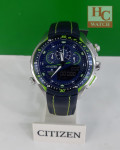 Citizen Promaster Land JW0148-12L Eco Drive Blue Dial Leather Strap Watch