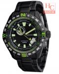 SEIKO Superior SSA097K1 Compass Auto Green Markers Black Dial And Bracelet