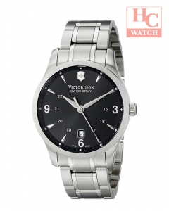 Victorinox 241473 Swiss Army Alliance Black Dial Stainless Steel Men's Watch