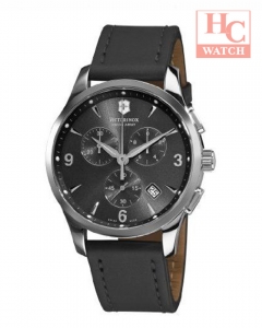 Victorinox Swiss Army 241479 Alliance Black Chronograph Quartz Black Strap
