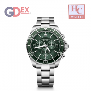 New Victorinox Swiss Army 241946 Maverick Chronograph Green Dial Quartz Gent's Watch