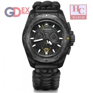 New Victorinox Swiss Army 241989.1 I.N.O.X Chronograph Black Dial Quartz Gent's