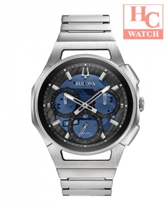 BULOVA 96A205 Curv Chronograph Quartz Blue Dial Men's Watch