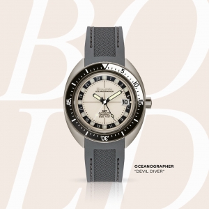 Bulova 98B407 Oceanographer Devil Diver GMT White Dial Polyurethane Strap Men Watch