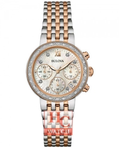 Bulova Diamond Curv 98R215 Diamond Chronograph 30mm Ladies Watch