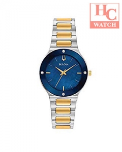 Bulova Futuro Millenia 98R273 Diamond Accent Two-Tone with Blue Mother-of-Pearl Dial Ladies' Watch