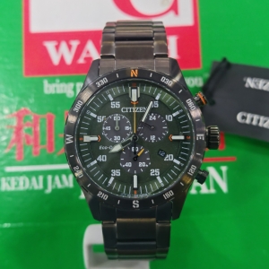 CITIZEN AT2527-80X Eco-Drive Green Chronograph Steel Men's Watch