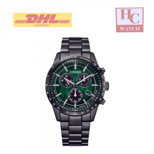 NEW CITIZEN BL5497-85W CHRONOGRAPH GREEN DIAL PHOTOVOLTAIC ECO-DRIVE WATCH
