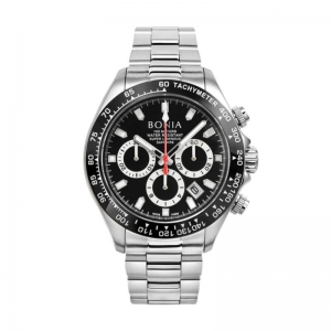 BONIA BNB10888-1332LE Chronograph Super Luminous Sapphire Glass 100m Ceramic Bezel Watch (FREE WINDING BOX)