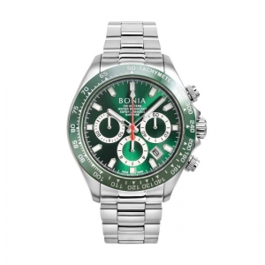 Bonia BNB10888-1392LE Chronograph Super Luminous Sapphire Glass 100m Ceramic Bezel Watch