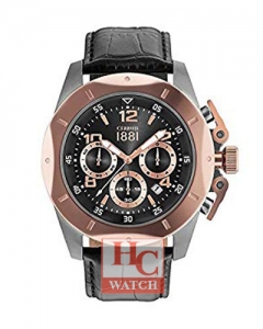 New Cerruti 1881 CRA182SUR61BK Pusiano Black Dial Chronograph Gent's Watch