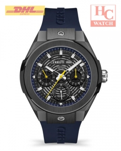 CERRUTI 1881 RUSCELLO MEN BLUE SILICONE STRAP CHRONOGRAPH CTCIWGQ2116903 WATCH