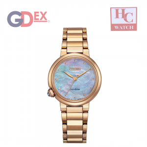 NEW CITIZEN L EM0919-85Y MOTHER OF PEARL ECO DRIVE STAINLESS STEEL LADIES WATCH