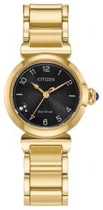 Citizen L EM1132-88H Mae Black Dial Stainless Steel Bracelet