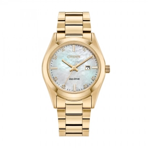Citizen EW2702-59D Sport Luxury White Dial Stainless Steel Bracelet Lady Watch