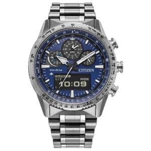 Citizen Promaster Sky Series JV2000-51L Eco-drive 200m Perpetual Calendar Dual Time Watch