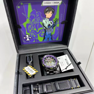 CITIZEN X EVANGELION JY8138-61E EVA-01 ECO-DRIVE RADIO-CONTROLLED 45.4MM PERPETUAL CALENDER LIMITED EDITION