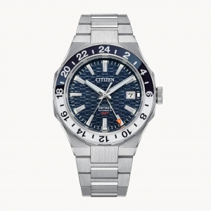 Citizen NB6034-58L Series 8 880 GMT Navy Dial Stainless Steel Watch