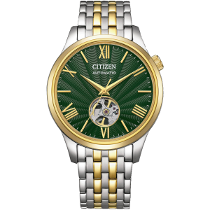 Citizen NH9134-83X Automatic Mechanical Open Heart Green Dial 40mm Men Watch