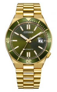 Citizen Tsuyosa NJ0232-53X Automatic Green Dial Gold Bracelet Watch