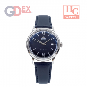 NEW Orient  RA-AC0021L Bambino Version 6 Navy Blue Dial Blue Leather Strap Watch