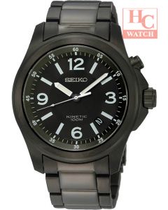 SEIKO 5 Sports SKA465P1 Kinetic Black Dial Black Bracelet 100m Watch