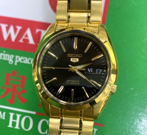 Seiko 5 Men SNKL50K1 Automatic Gold Tone Stainless Steel Watch