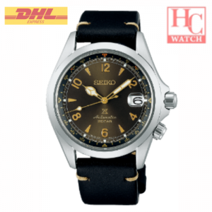 NEW SEIKO  Prospex SPB209J1 Alpinist Black Leather Strap Brown Dial Unisex Watch
