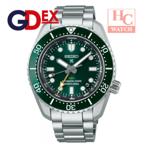 Seiko Prospex SPB381J1 'Marine Green' Automatic Traveller GMT Stainless Steel Bracelet divers watch