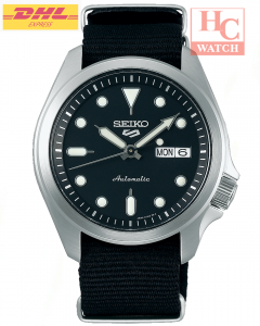 New Seiko 5 Sports SRPE67K1 Black Dial Black Nylon Strap Analog Gents Watch