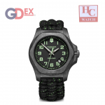 New Victorinox Swiss Army 241859 I.n.o.x. Black Dial Quartz Gent's Watch
