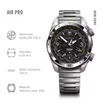 Victorinox Swiss Army 242004 Air Pro Automatic GMT 43mm 20ATM Pilot's Watch with Multiple Time Zone Watch