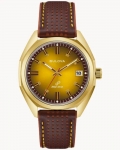 Bulova Jet Star 97B214 Quartz Gold-Tone Dial Leather Strap Men Precisionist Watc