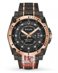 New BULOVA 98D149 Precisionist Diamond Black Dial Men's Watch
