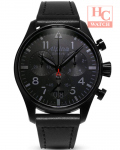 ALPINA AL-372BB4FBS6 Startimer Pilot Chronograph Black Dial Black Leather Men's Watch