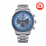 Citizen CA4500-83M Beginning Blue Series Chronograph Light Blue Dial Stainless Steel Band Eco-drive Watch