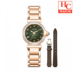 Citizen L EM1123-62X Mae Green Dial Rosé Gold 26 mm Ladies Watch Interchangeable Strap Set