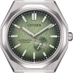 Citizen Zenshin NK5020-58X Green Dial Automatic 40.5mm Super Titanium Men Watch