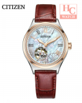 CITIZEN PC1008-11Y Automatic Ladies Sapphire Crystal Cherry Blossoms Red Leather