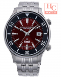 ORIENT RA-AA0D02R WEEKLY AUTO 70TH ANNIVERSARY KING DIVER RED DIAL SILVER BRACELET WATCH