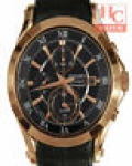 SEIKO Premier SNAF24P1 ST.Steel Quartz Sapphire Chrono Leather Men's Watch