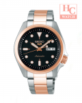 New Seiko Auto 5 Sports SIlver&Rose Gold Stainless Steel Strap Anaalog Gents Watch