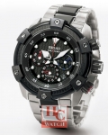New Seiko Velatura Automatic Chronograph SRQ001J1 Black Dial Stainless Steel Watch